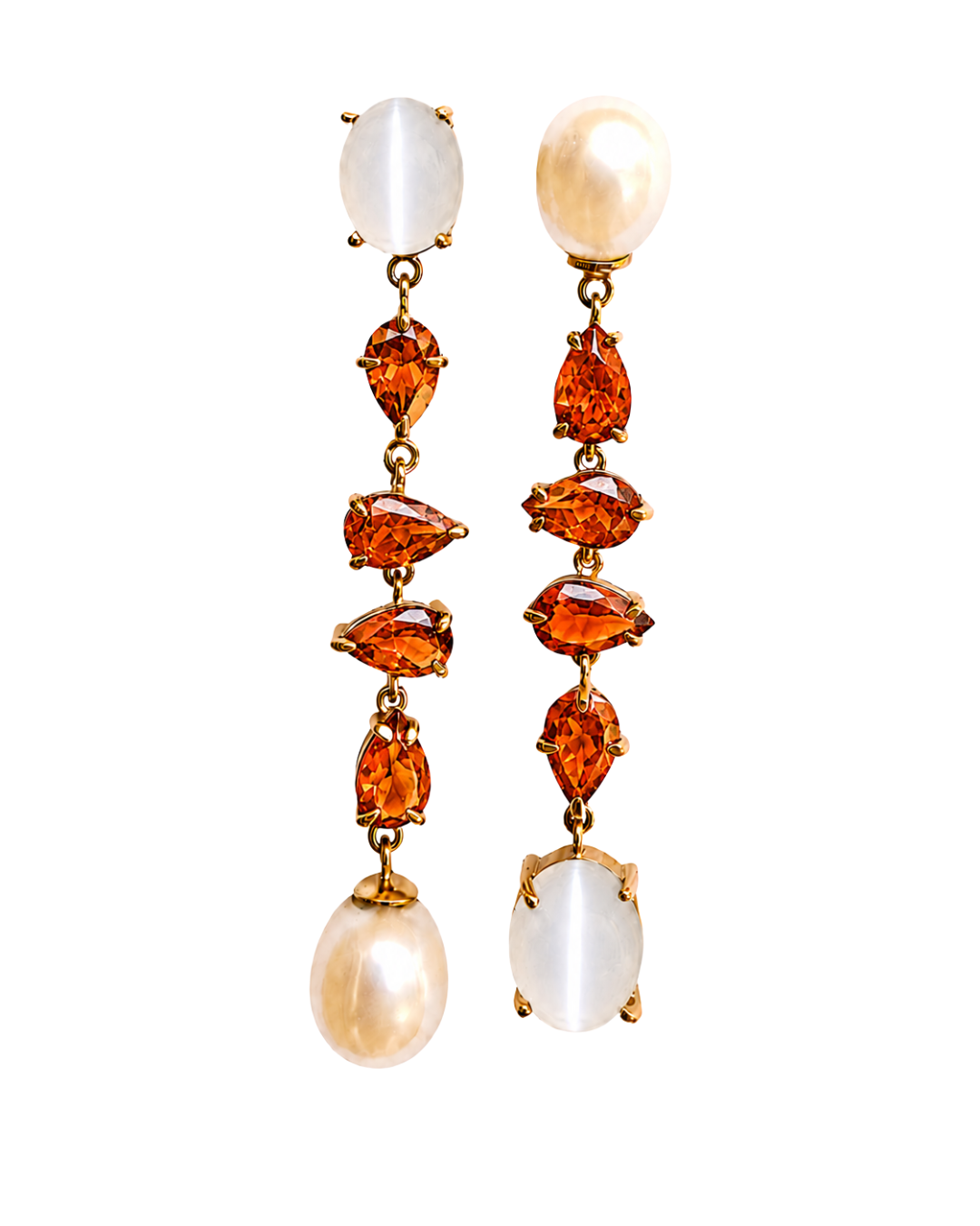 Zahra Amber Long Earrings