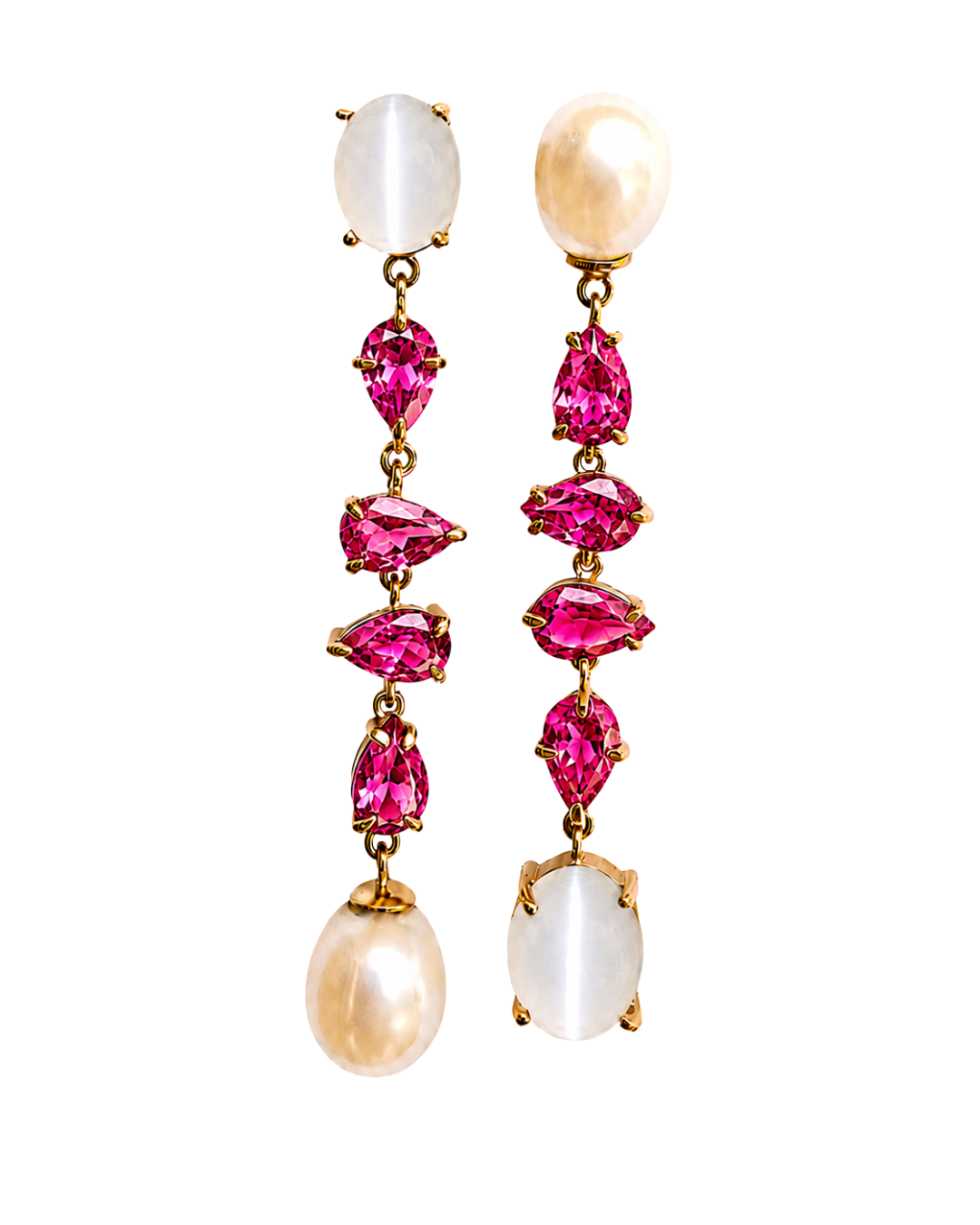 Zahra Rose Long Earrings