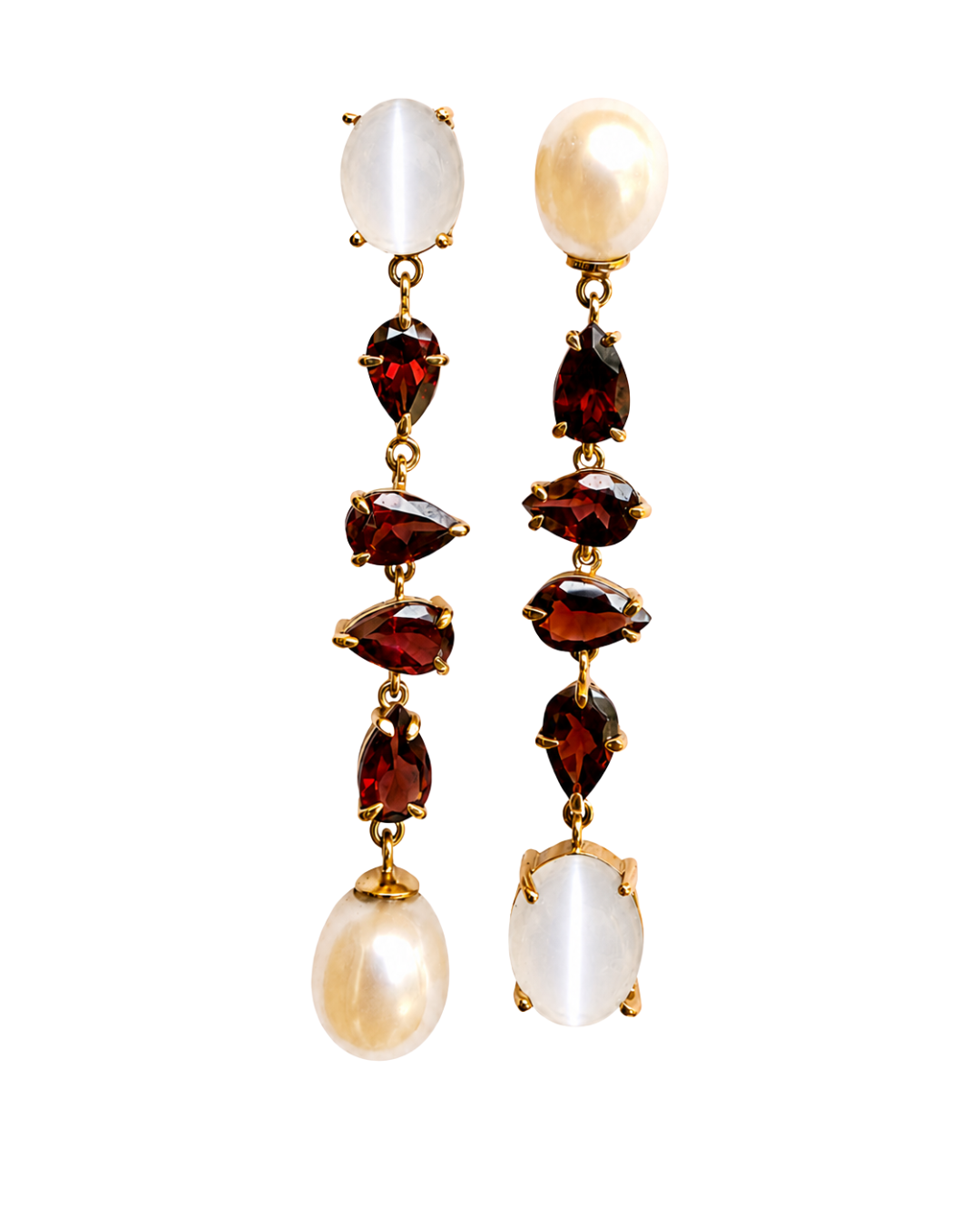 Zahra Rouge Long Earrings